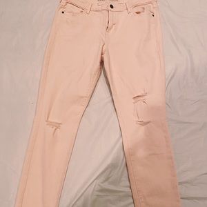 Womens pink mid rise jeans size Medium